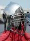 Stainless Onion Top Bascinet with Clap Visor Grill